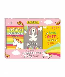 The Happy News Happy News Happy Birthday Chocolate Bar Trio 300g Ingredients