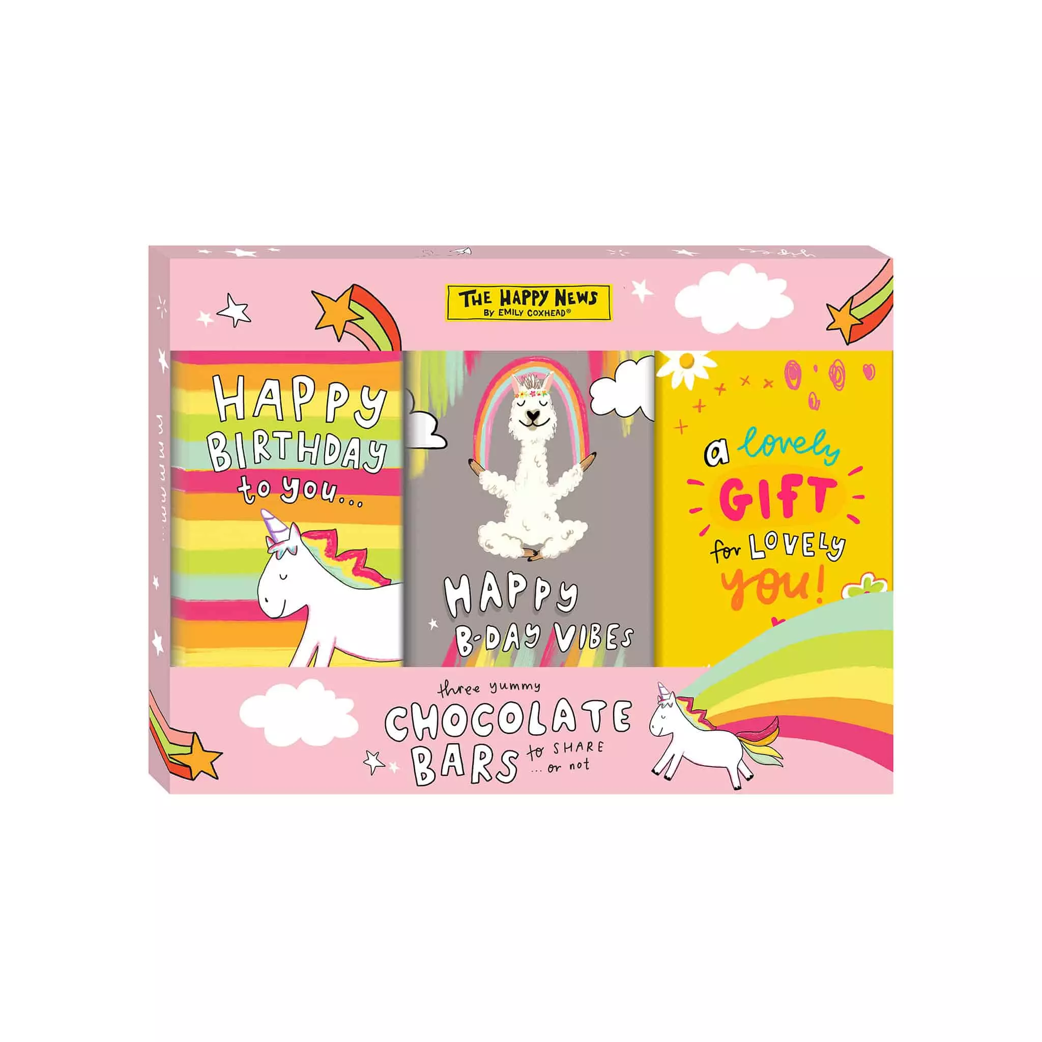 The Happy News Happy News Happy Birthday Chocolate Bar Trio 300g Ingredients 3 The Happy News Happy News Happy Birthday Chocolate Bar Trio 300g Ingredients