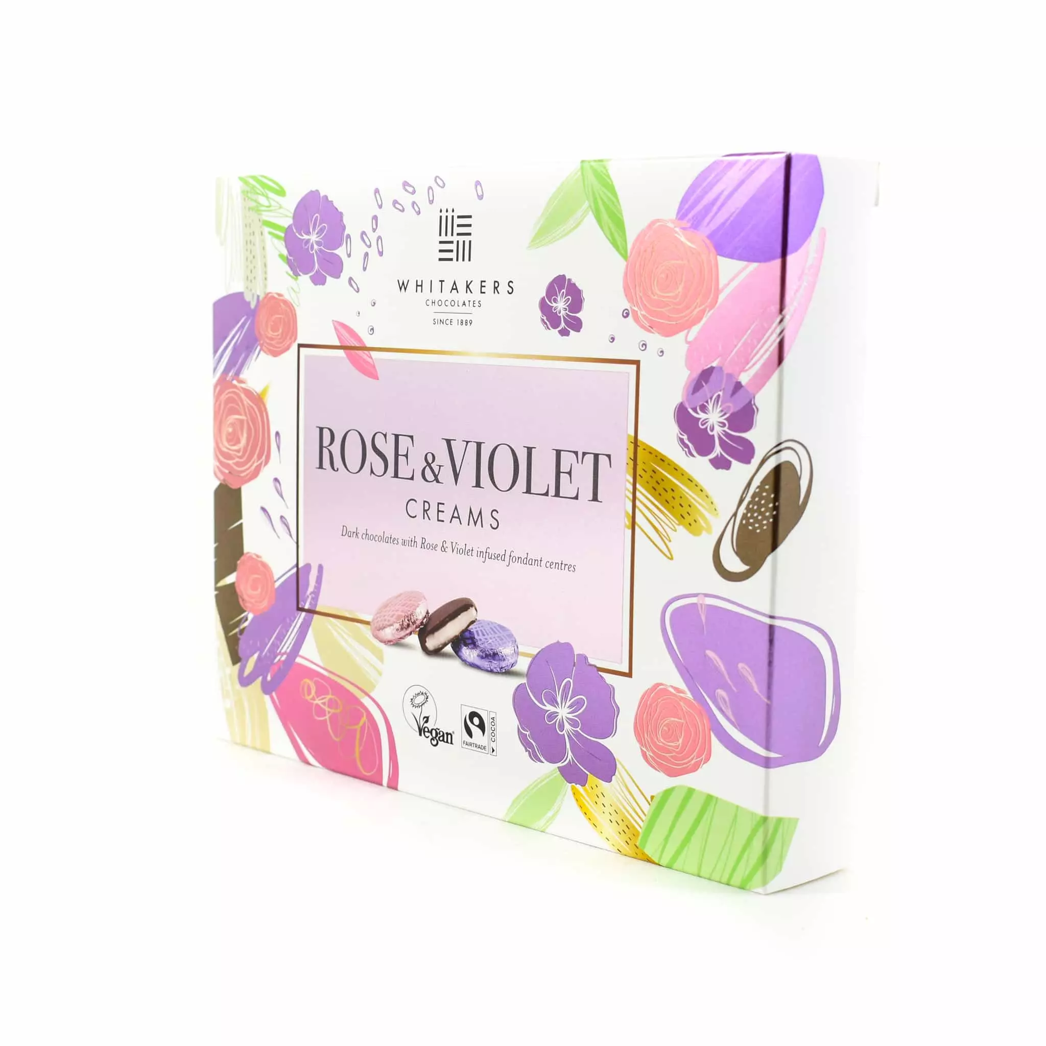 Ingredients Whitakers Rose & Violet Creams 200g 3 Ingredients Whitakers Rose & Violet Creams 200g