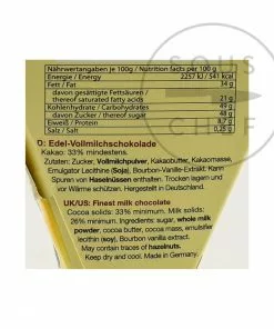 Chocolate Novelties "Cheese Wedge" Chocolate 50g Ingredients