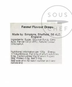 Simpkins Botanical Collection Ingredients Botanical Tin Fennel Drops 150g