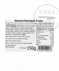 Marzipan Fruits 150g Ingredients