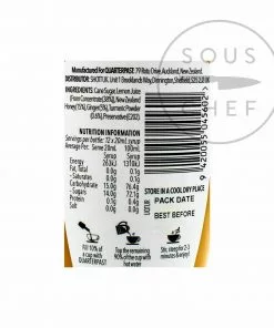 Quarterpast Turmeric, Lemon, Ginger & Honey Tea Concentrate 250ml Ingredients