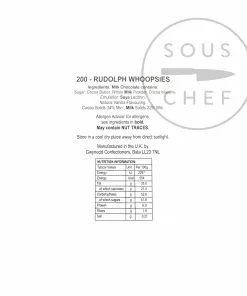 Christmas Chocolate Bars Rudolph Whoopsies 100g Ingredients