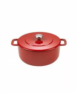 Combekk Sous-Chef Red Recycled Cast Iron Dutch Oven 24cm