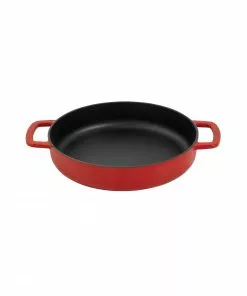 Combekk Sous-Chef Red Recycled Cast Iron Frying Pan 24cm