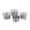 Cookware Combekk Recycled Stainless Steel 4 Piece Saucepan Set 2 Cookware Combekk Recycled Stainless Steel 4 Piece Saucepan Set