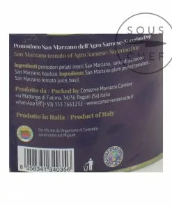Casa Marrazzo DOP San Marzano Peeled Tomatoes With Basil 400g Ingredients
