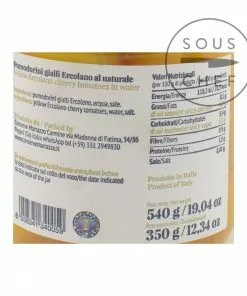 Casa Marrazzo Whole Ercolano Yellow Cherry Tomatoes In Water 540g Ingredients