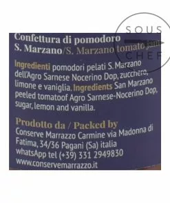 Ingredients Casa Marrazzo San Marzano Tomato Jam 200g