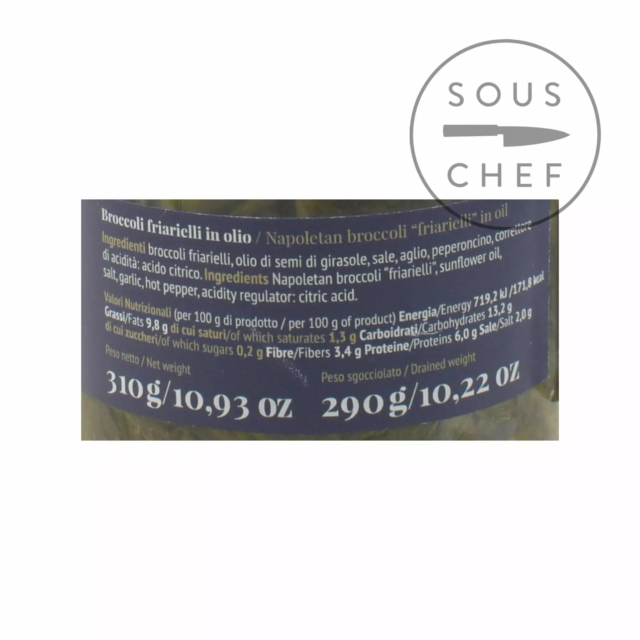 Casa Marrazzo Italian Broccoli "Friarielli" In Oil 314ml Ingredients 7 Casa Marrazzo Italian Broccoli "Friarielli" In Oil 314ml Ingredients