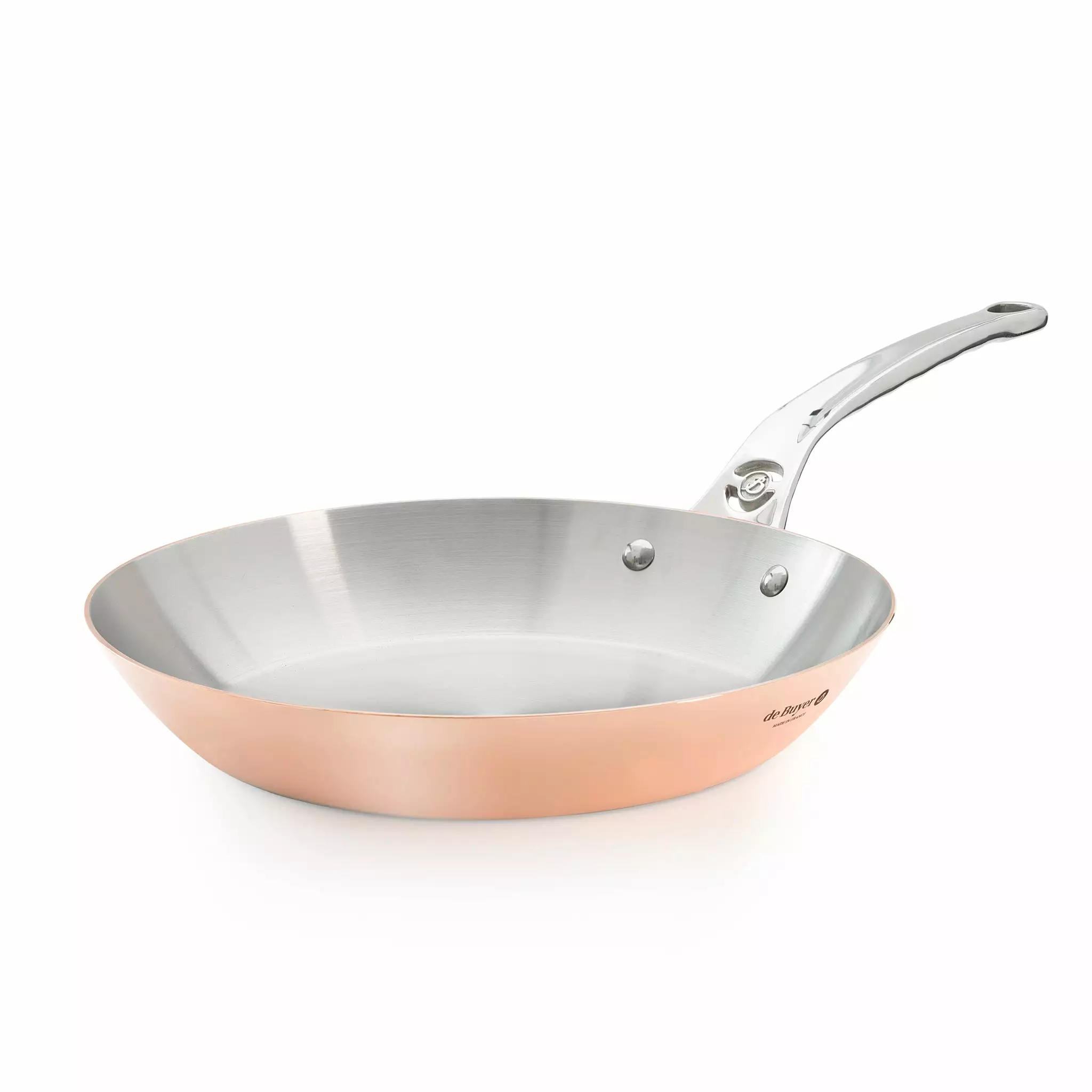 De Buyer Inocuivre Copper Frying Pan With Stainless Steel Handle 28cm 3 De Buyer Inocuivre Copper Frying Pan With Stainless Steel Handle 28cm