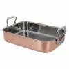 De Buyer Copper & Stainless Steel Roasting Tin 35cm X 25cm 1 De Buyer Copper & Stainless Steel Roasting Tin 35cm X 25cm
