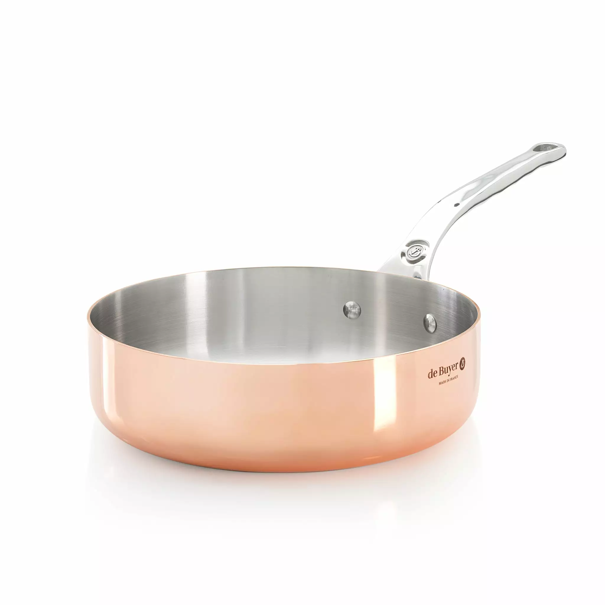 Cookware De Buyer Inocuivre Copper Straight Sided Saute Pan With Stainless Steel Handle 24cm 3 Cookware De Buyer Inocuivre Copper Straight Sided Saute Pan With Stainless Steel Handle 24cm
