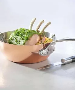 De Buyer Inocuivre Conical Copper Saute Pan With Stainless Steel Handle 20cm Cookware