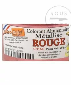 Deco Relief Ingredients Edible Red Metallic Shimmer Dust 25g 8 Deco Relief Ingredients Edible Red Metallic Shimmer Dust 25g