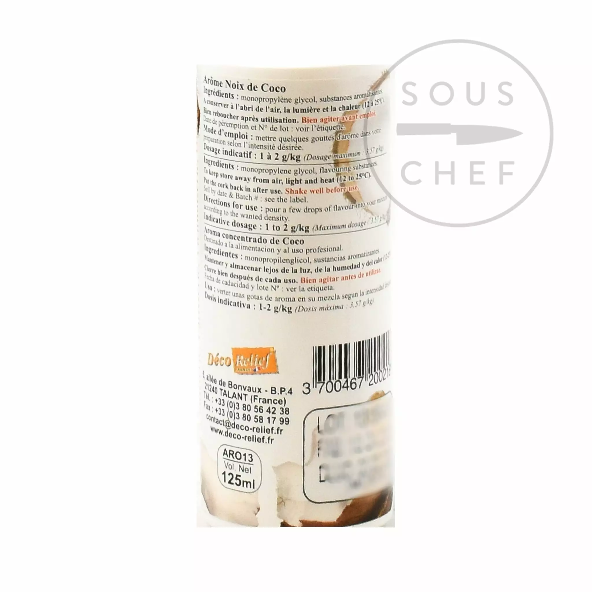 Deco Relief Concentrated Coconut Flavour 125ml 4 Deco Relief Concentrated Coconut Flavour 125ml