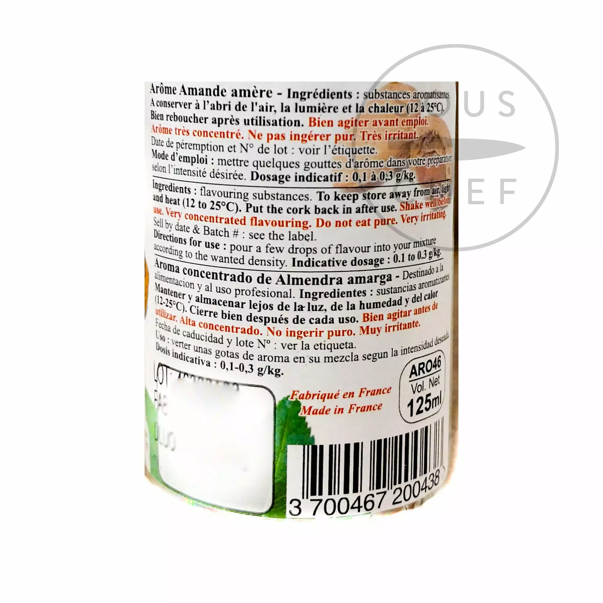 Deco Relief Concentrated Bitter Almond Flavour 125ml Ingredients 5 Deco Relief Concentrated Bitter Almond Flavour 125ml Ingredients