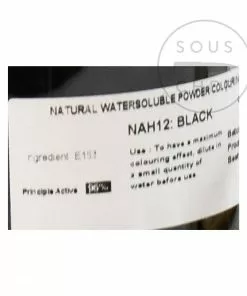 Deco Relief Professional Natural Black Food Colour - Charcoal 50g