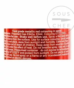 Deco Relief Edible Metallic Red Spray 300ml Ingredients