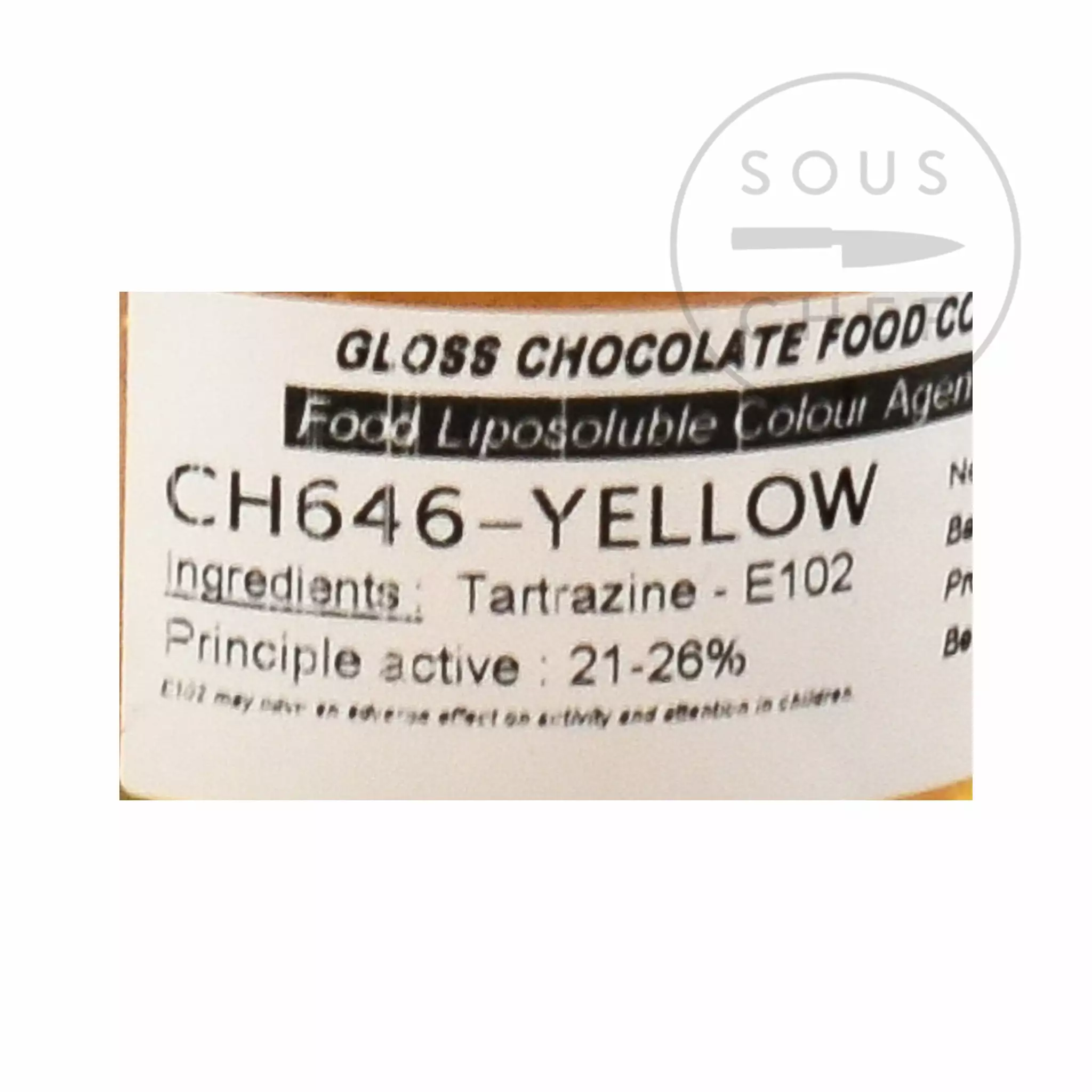 Deco Relief Yellow Gloss Food Colour For Chocolate 20g Ingredients 4 Deco Relief Yellow Gloss Food Colour For Chocolate 20g Ingredients