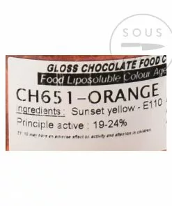 Deco Relief Orange Gloss Food Colour For Chocolate 20g Ingredients