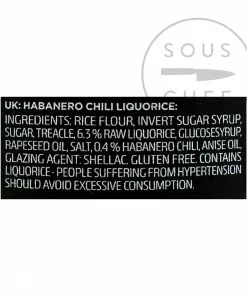 Lakrids Liquorice 4 - Chilli 150g Ingredients