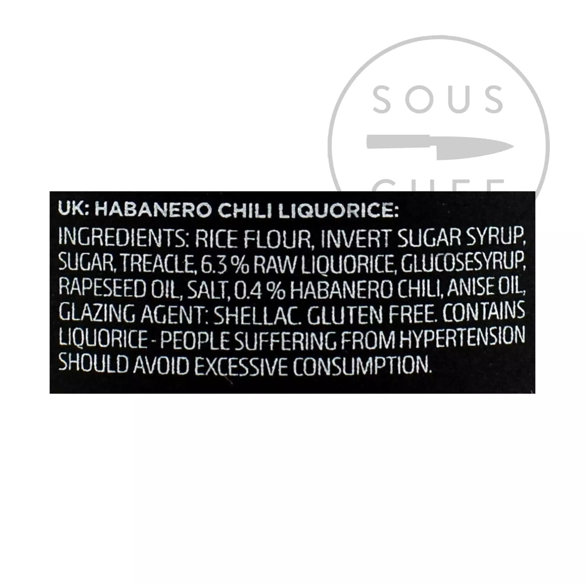 Lakrids Liquorice 4 - Chilli 150g Ingredients 4 Lakrids Liquorice 4 - Chilli 150g Ingredients