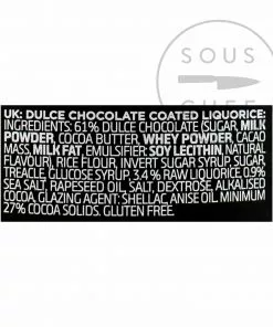 Ingredients Lakrids Liquorice D - Salt Caramel Chocolate Liquorice 125g 11 Ingredients Lakrids Liquorice D - Salt Caramel Chocolate Liquorice 125g
