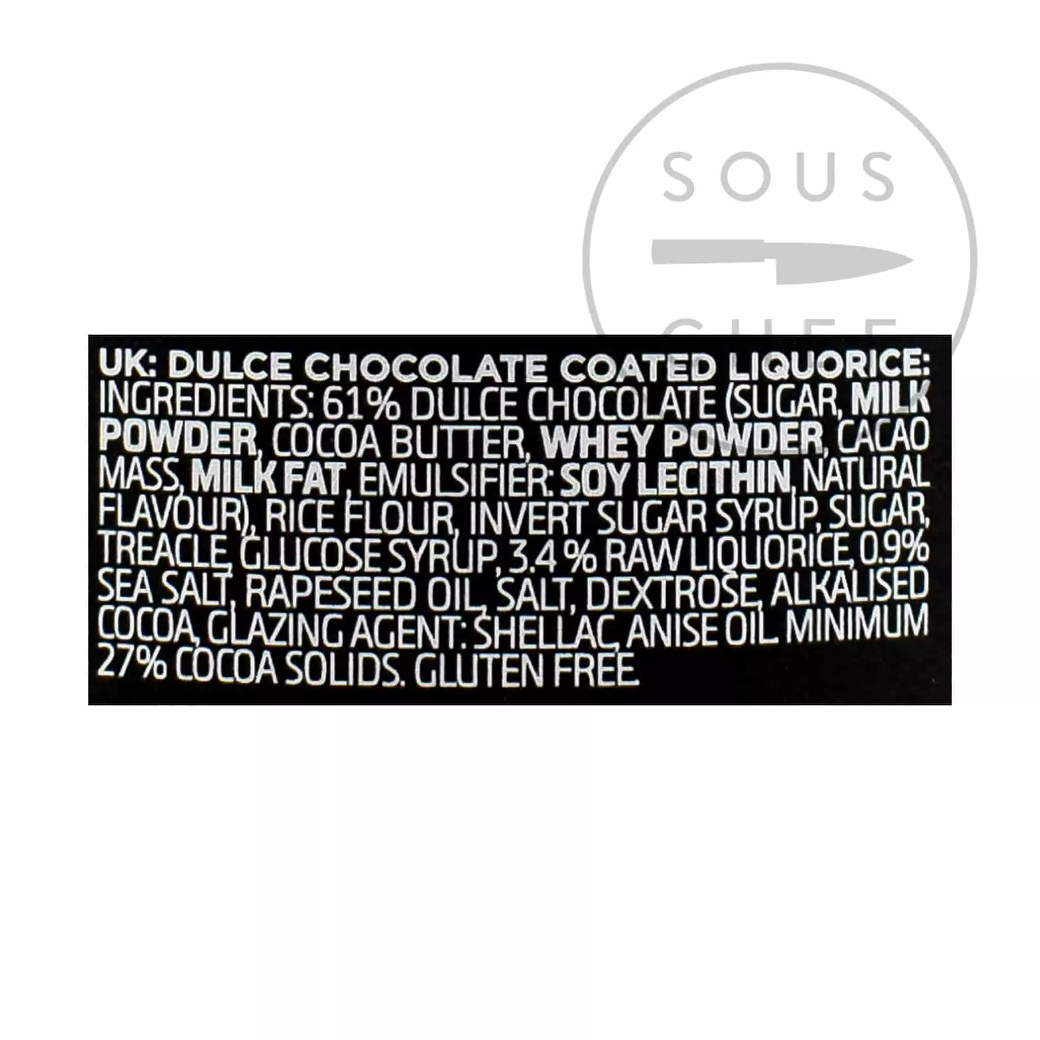 Ingredients Lakrids Liquorice D - Salt Caramel Chocolate Liquorice 125g 6 Ingredients Lakrids Liquorice D - Salt Caramel Chocolate Liquorice 125g