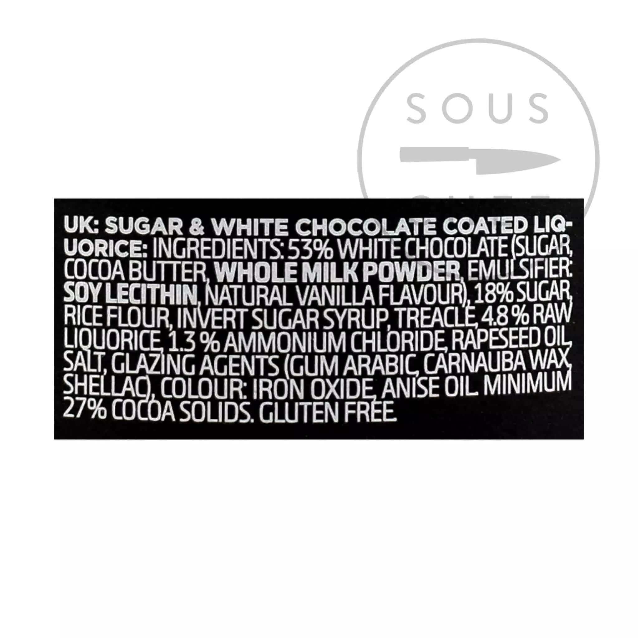 Lakrids Liquorice E - Salmiak 125g Ingredients 4 Lakrids Liquorice E - Salmiak 125g Ingredients