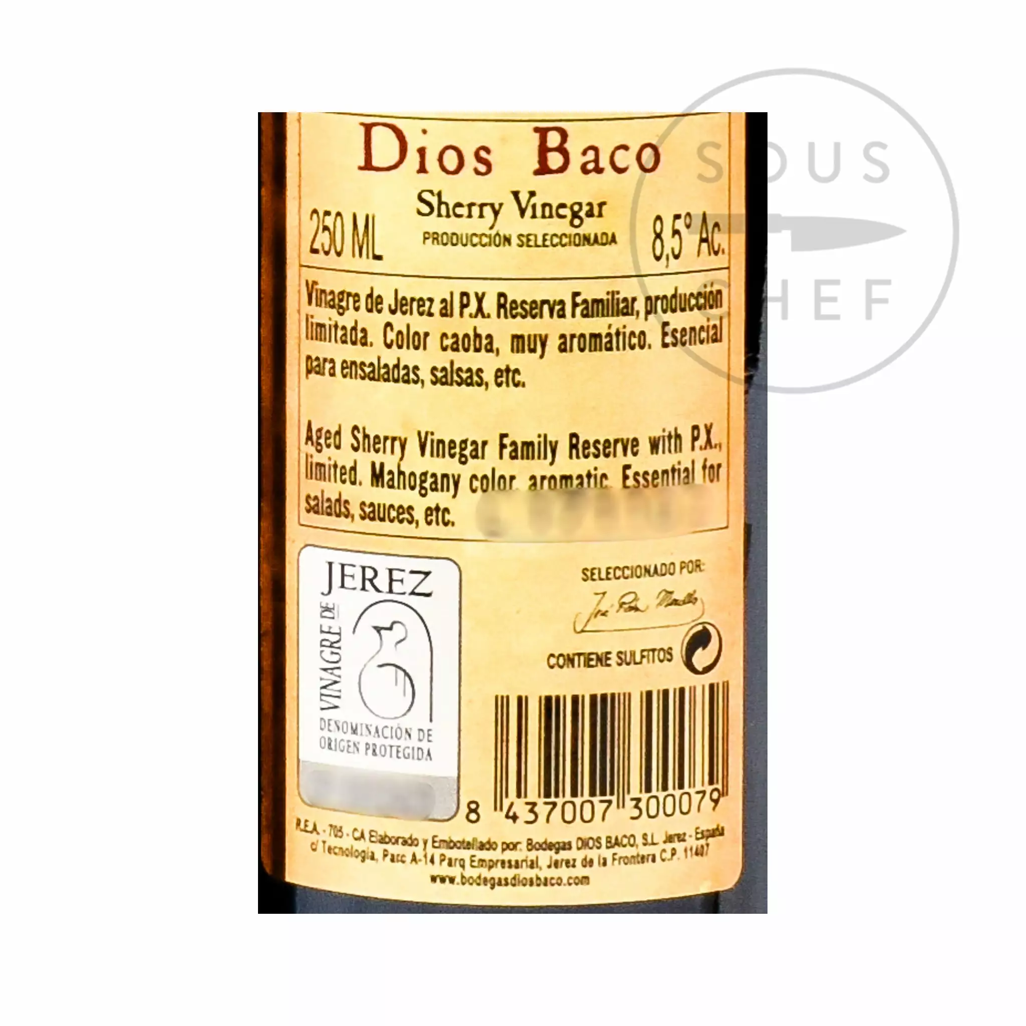 Dios Baco Sherry Vinegar With Pedro Ximenez 250ml 5 Dios Baco Sherry Vinegar With Pedro Ximenez 250ml