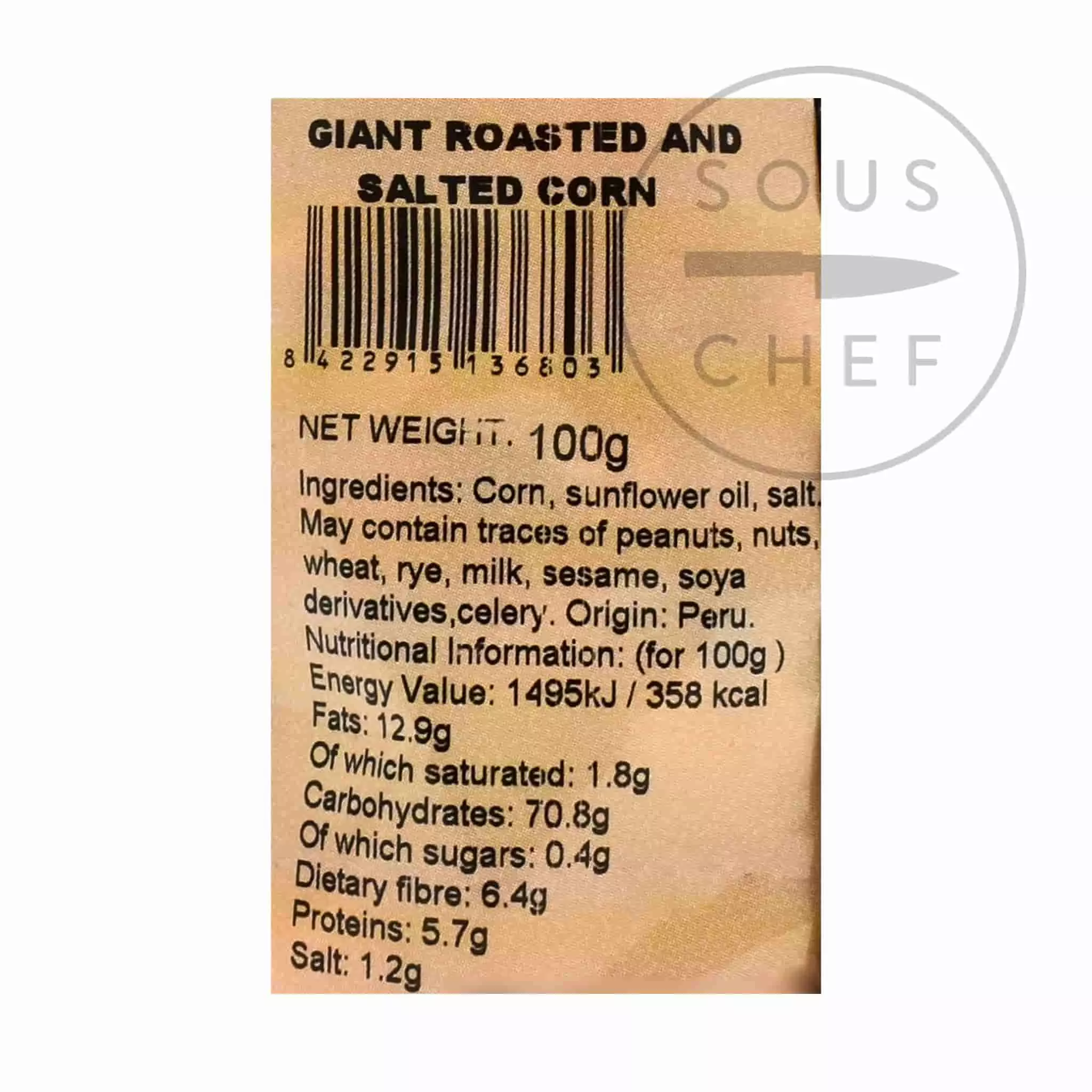 Gancedo Ingredients Kikones - Roasted Corn Snack 6 X 100g 5 Gancedo Ingredients Kikones - Roasted Corn Snack 6 X 100g