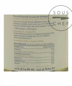 Ingredients Casa Marrazzo Organic Italian Broccoli "Friarielli" 420g 6 Ingredients Casa Marrazzo Organic Italian Broccoli