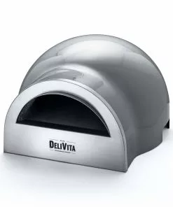DeliVita Wood Fired Pizza Oven Hale Grey