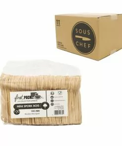 Sous Chef Tableware Disposable Wooden Sporks 10.5cm