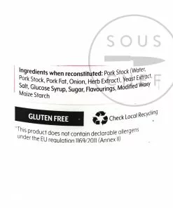 Essential Cuisine Pork Glace 600g Ingredients