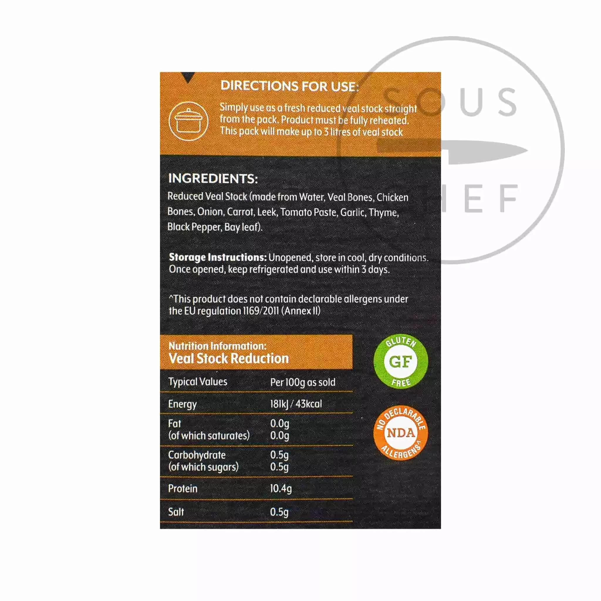 Ingredients Essential Cuisine Signature Veal Stock Reduction 1 Litre 4 Ingredients Essential Cuisine Signature Veal Stock Reduction 1 Litre