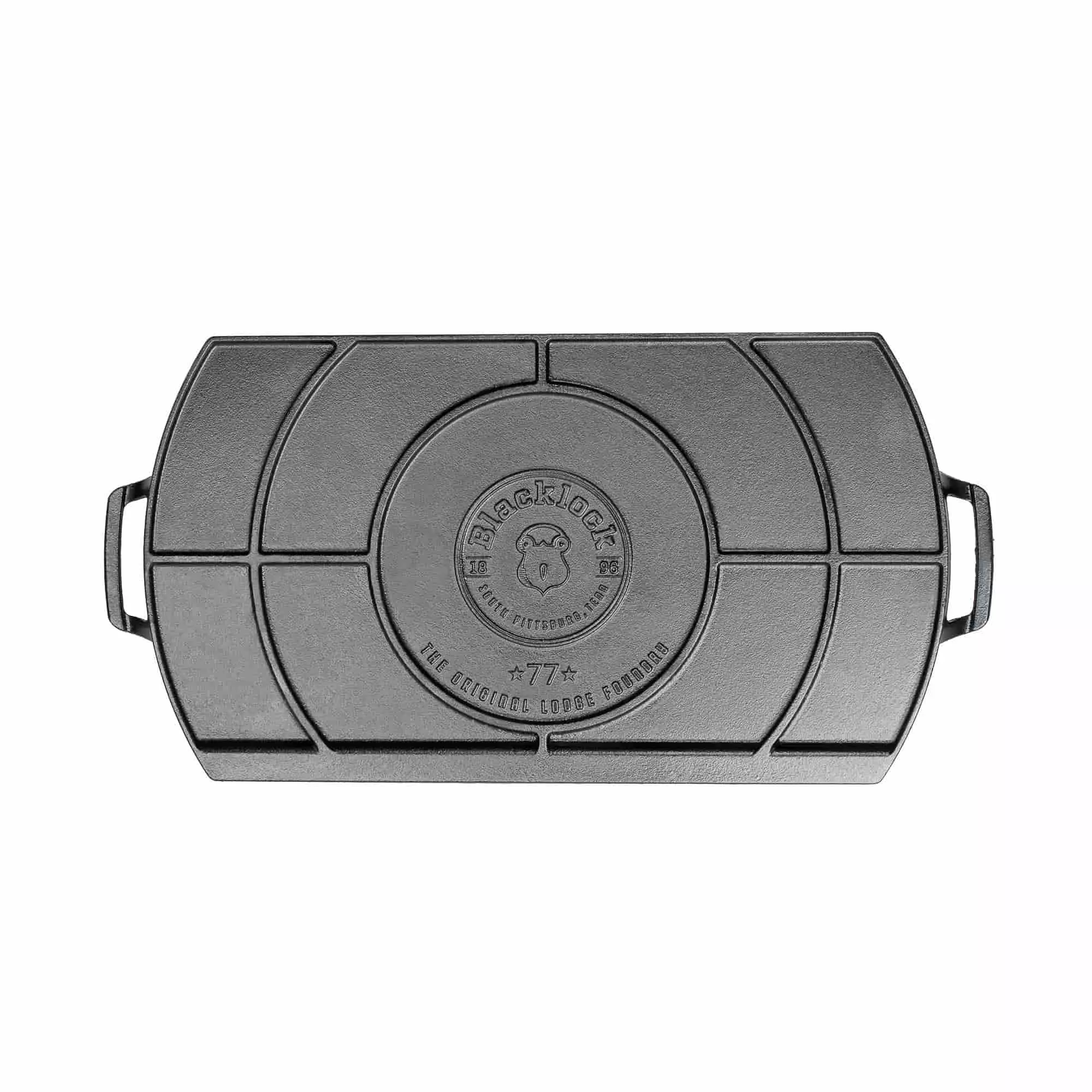Lodge Blacklock Cast Iron Double Burner 25.5x50.8cm 5 Lodge Blacklock Cast Iron Double Burner 25.5x50.8cm