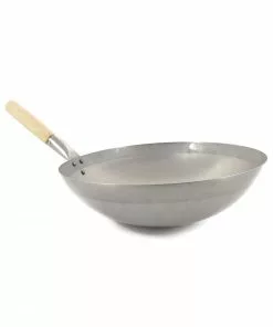 Chinese Tableware Traditional Round-Base Carbon Steel Wok Cookware