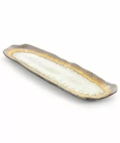 Kiji Stoneware & Ceramics White Glaze Sushi Platter Tableware