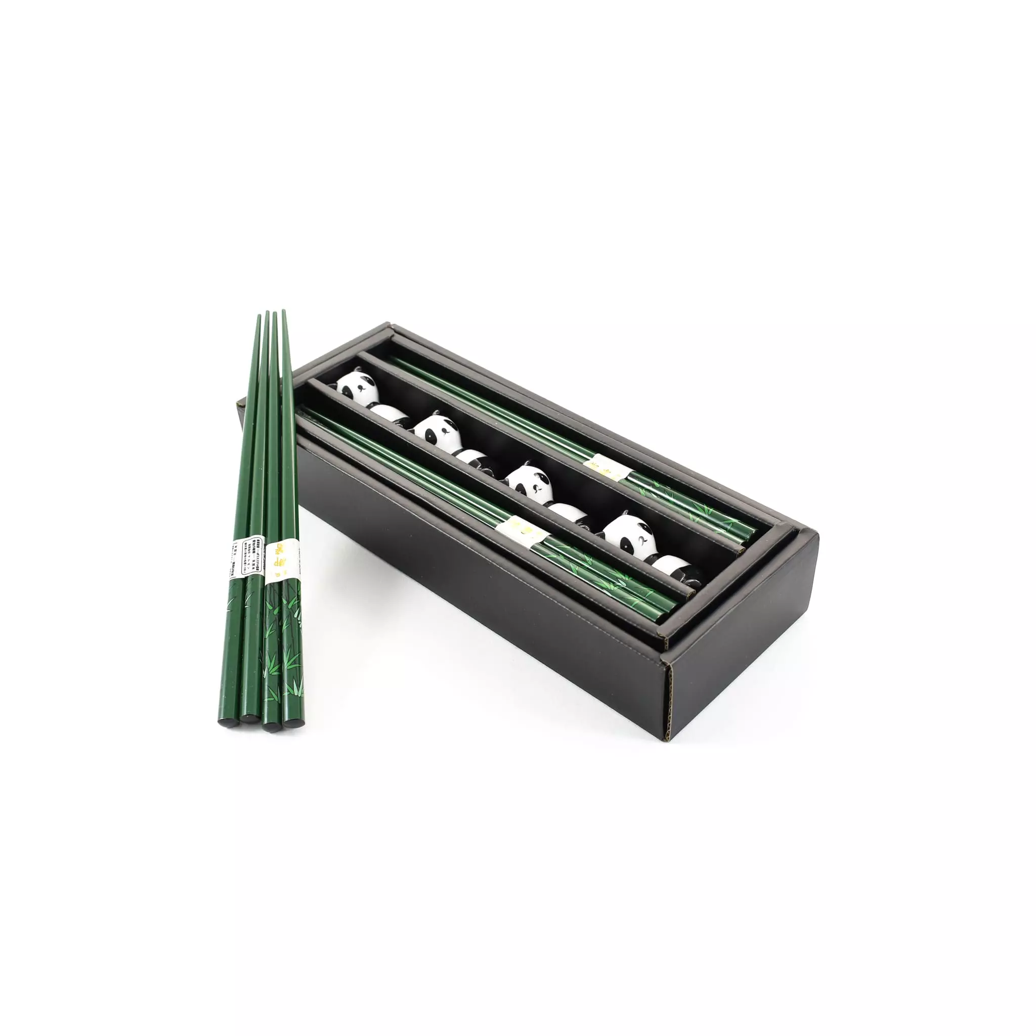 Kiji Stoneware & Ceramics Tableware Panda Chopstick & Rest Set - 4 Pairs 3 Kiji Stoneware & Ceramics Tableware Panda Chopstick & Rest Set - 4 Pairs