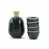 Kiji Stoneware & Ceramics Blue Glaze Sake Set Tableware 2 Kiji Stoneware & Ceramics Blue Glaze Sake Set Tableware