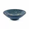 Kiji Stoneware & Ceramics Blue Sakura Shallow Bowl 24.5cm
