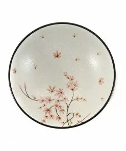 Kiji Stoneware & Ceramics Maple Leaf Shallow Bowl 24.5cm