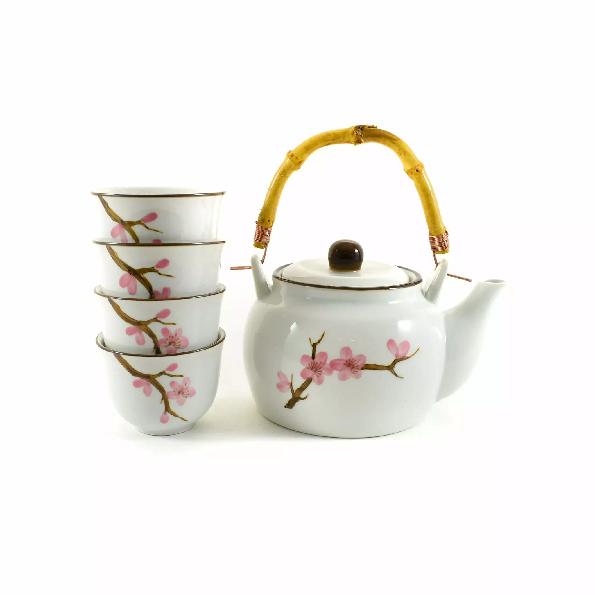Kiji Stoneware & Ceramics Pink Sakura Tea Set 800ml 3 Kiji Stoneware & Ceramics Pink Sakura Tea Set 800ml