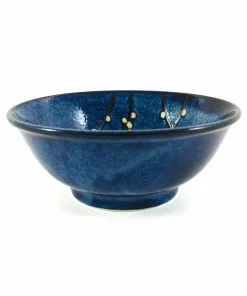 Kiji Stoneware & Ceramics Blue Sakura Ramen Bowl 9 Kiji Stoneware & Ceramics Blue Sakura Ramen Bowl