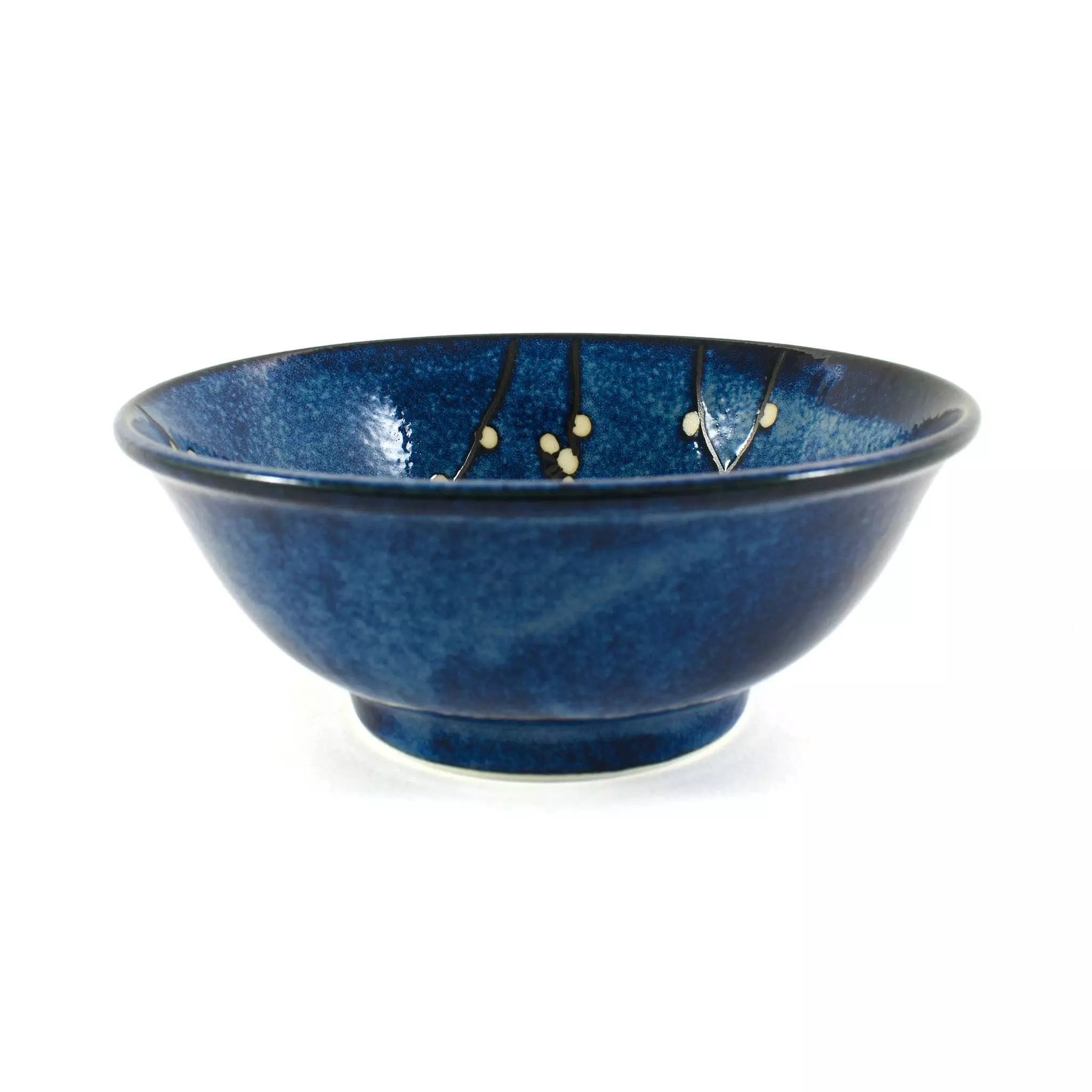 Kiji Stoneware & Ceramics Blue Sakura Ramen Bowl 6 Kiji Stoneware & Ceramics Blue Sakura Ramen Bowl