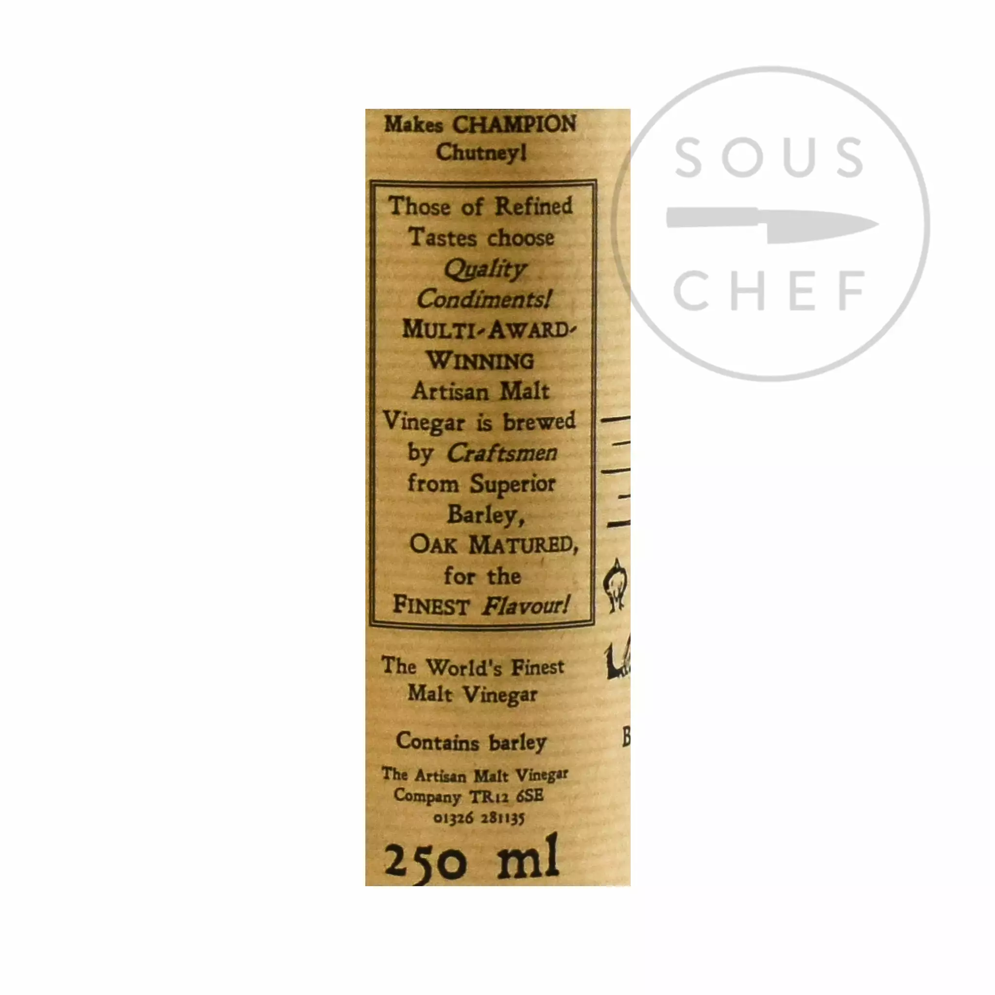 Artisan Malt Vinegar Company Artisan Malt Vinegar 250ml Ingredients 4 Artisan Malt Vinegar Company Artisan Malt Vinegar 250ml Ingredients