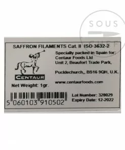 Venus Spanish Saffron 1g Ingredients
